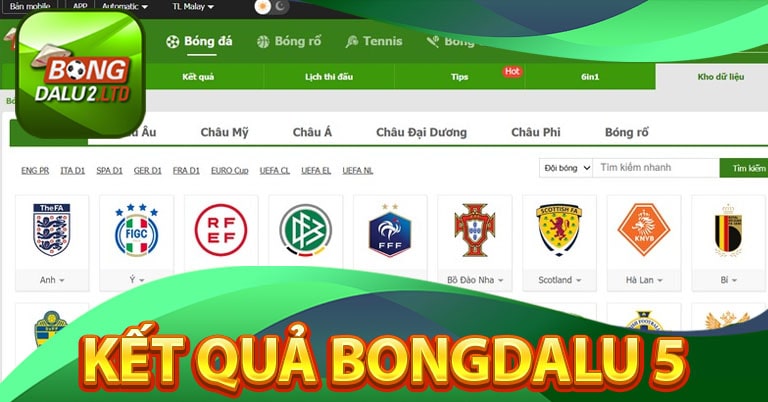 Kết quả bongdalu 5