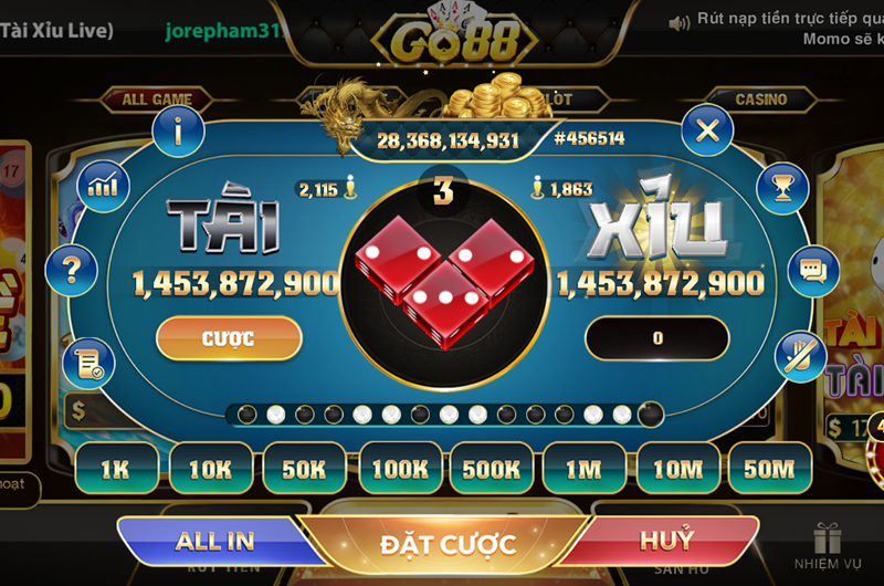 Cổng game tài xỉu go88 đặc sắc và hấp dẫn người chơi 