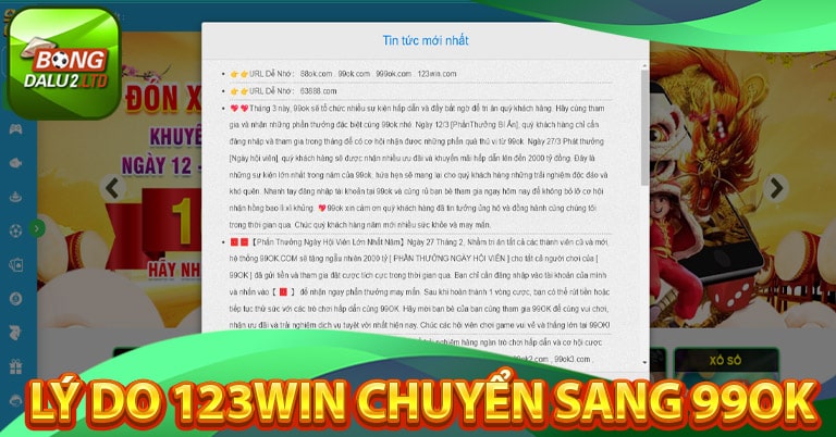 Lý do khiến 123win chuyển đổi sang 99ok