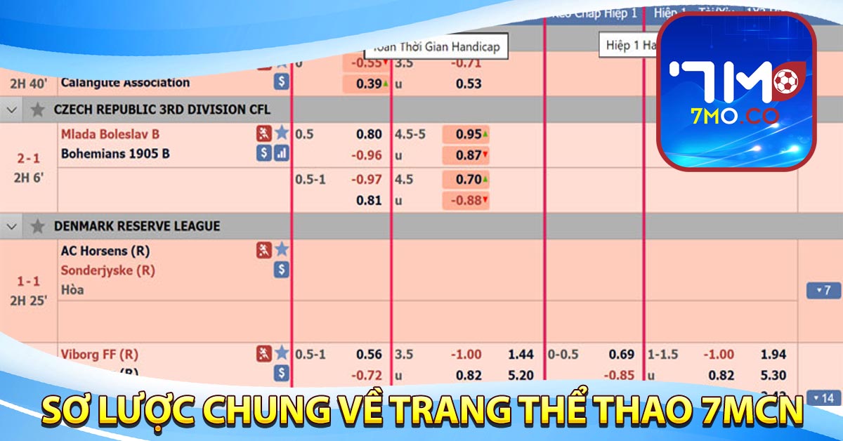 Sơ lược chung về trang thể thao 7mcn