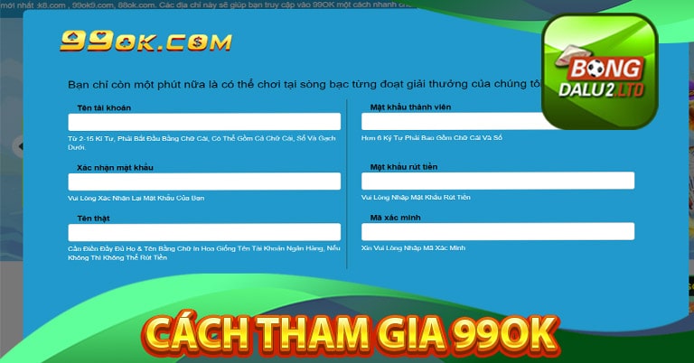 Hướng dẫn anh em tân thủ tham gia 99ok 